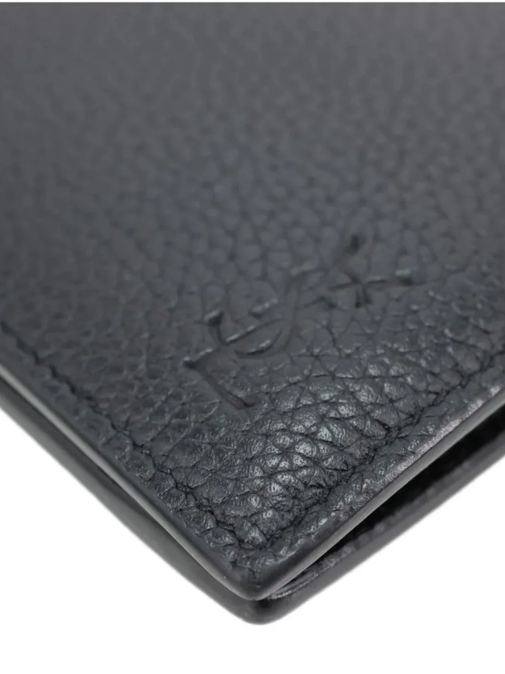 Yves Saint Laurent  Cassandre Grained Leather Bifold Wallet Black - Picture 7 of 12
